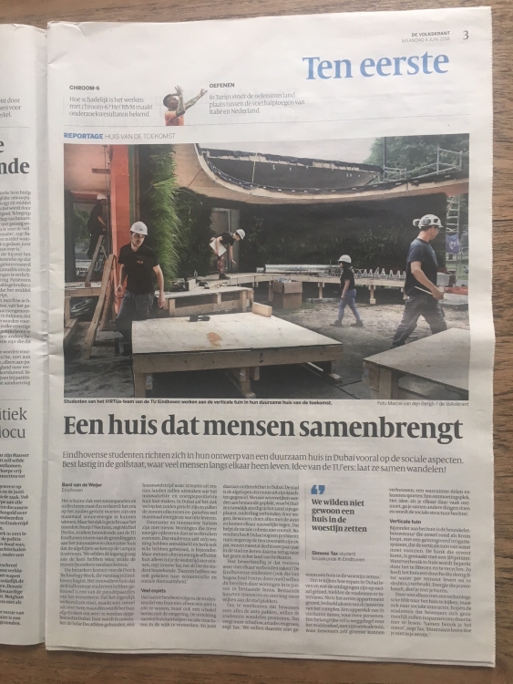 Artikel Volkskrant 4 juni 2018